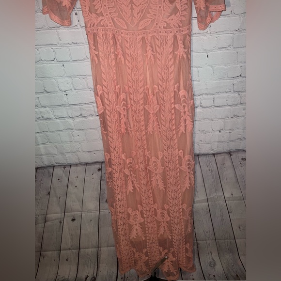 Orange Creek Long Pink floral dress size S/M - Picture 7 of 11